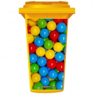 Colourful Ball Pit Wheelie Bin Sticker Panel